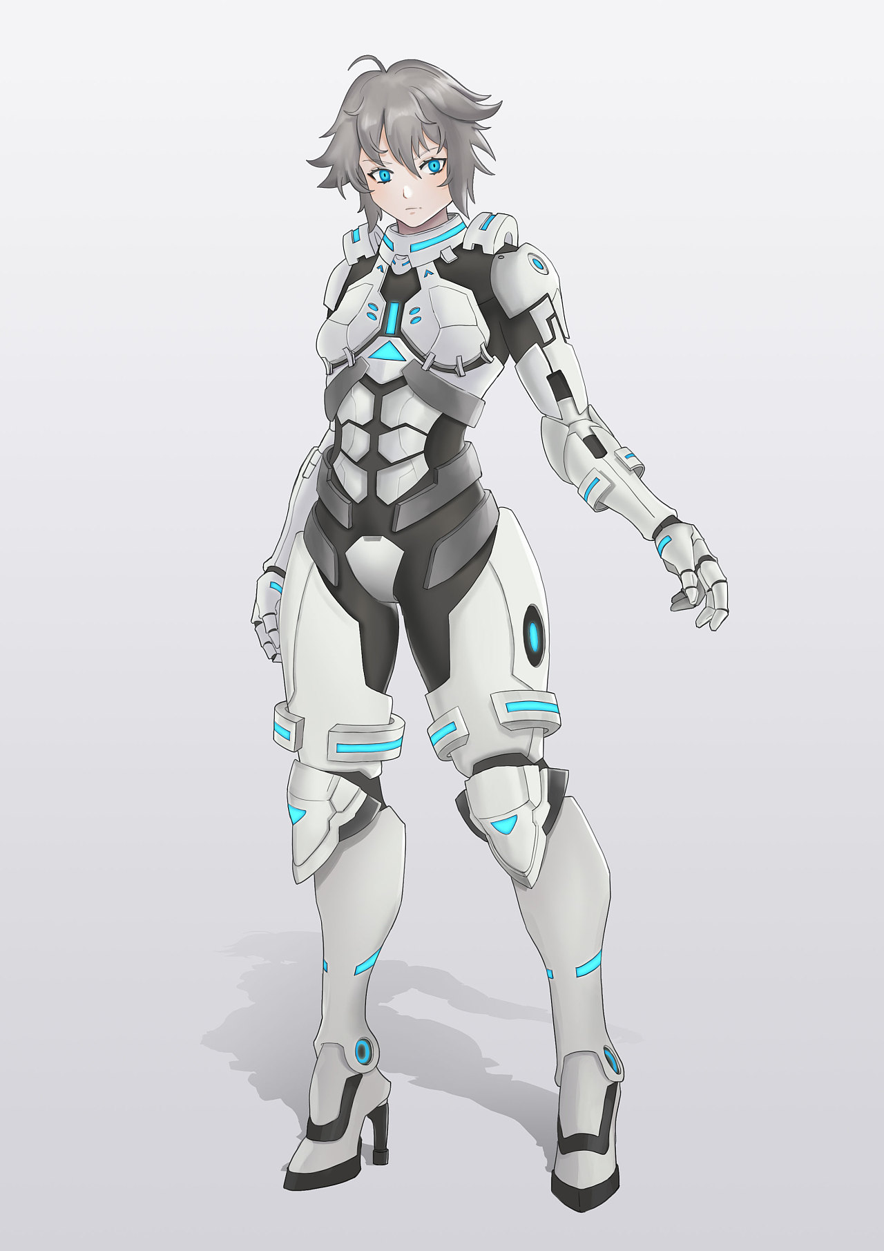 二次元粗腿少女机甲|插画|游戏原画|mddbbm - 原创作品 - 站酷 (zcool