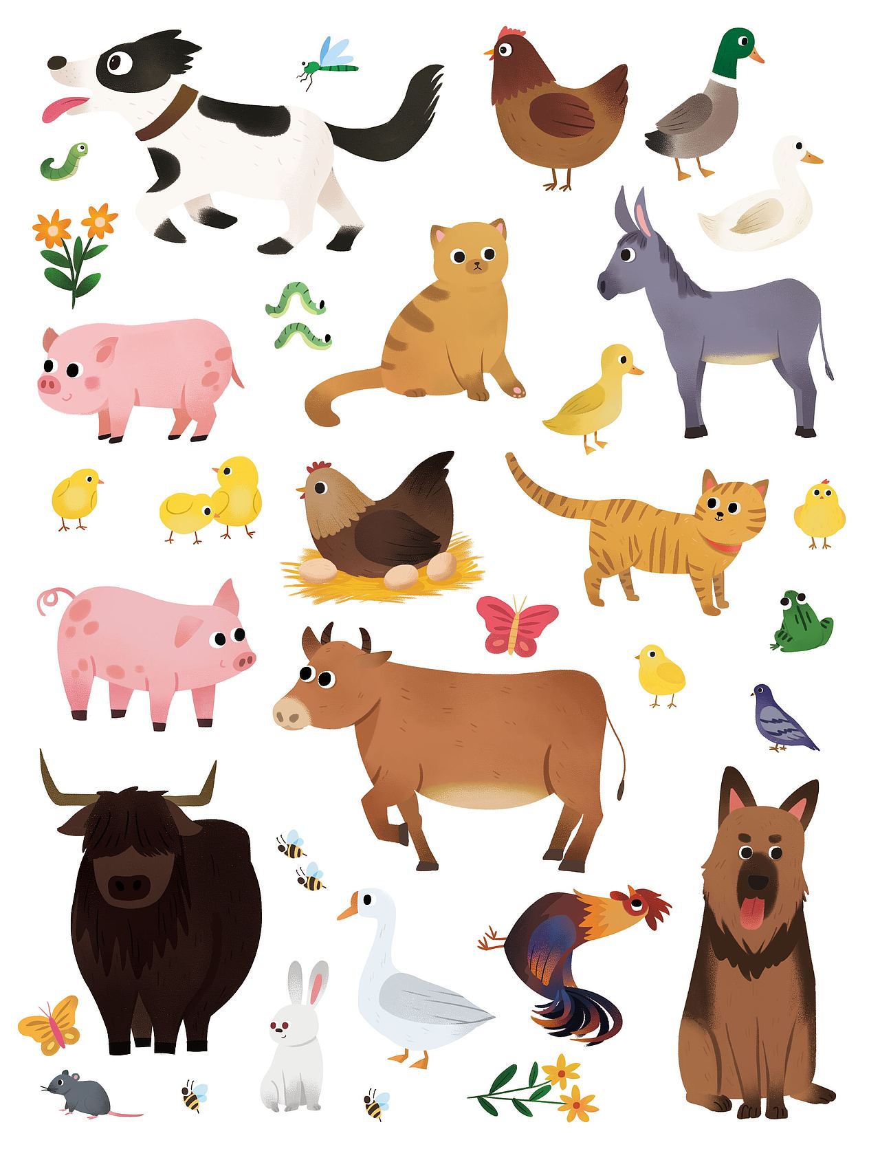 动物系列磁力贴（已出版）（图ZMjc2NzczMjUy） - 商业插画 - 站酷设计师一棵鱼原创素材 - 站酷ZCOOL