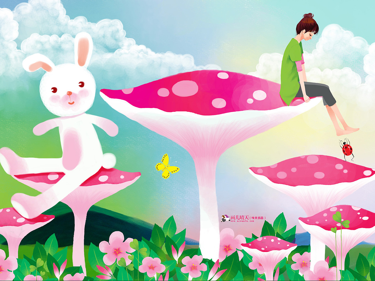 画儿晴天 唯美插画 壁纸插画 桌面插画 唯美壁纸 唯美浪漫小清新（图ZNjcyMzIyMjA=） - 商业插画 - 站酷设计师画儿晴天原创素材 - 站酷ZCOOL