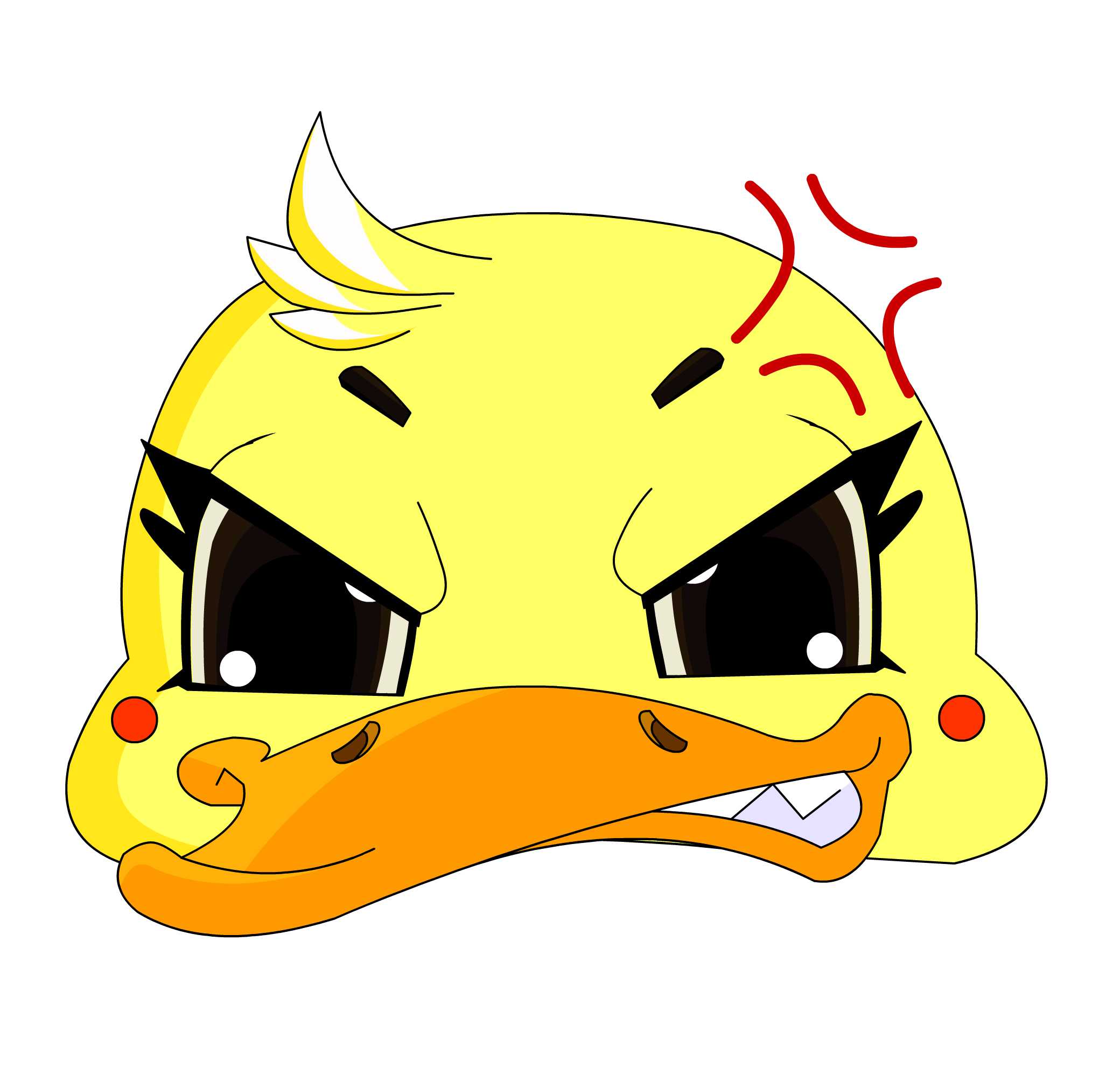 生气的小鸭子简笔画图片