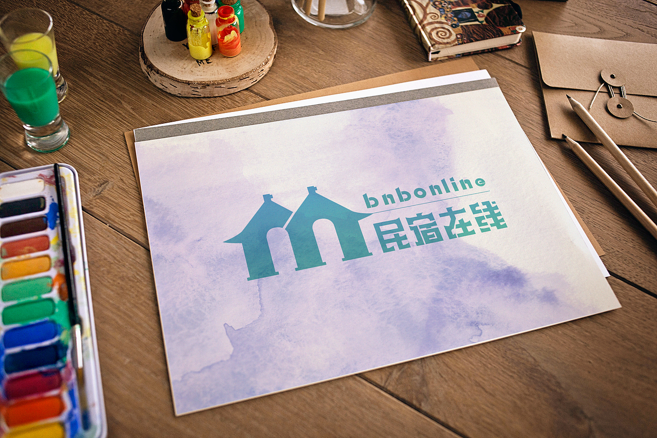民宿在线LOGO设计（图ZNjg3NDE1ODQ=） - Logo - 站酷设计师幽幽的游原创素材 - 站酷ZCOOL