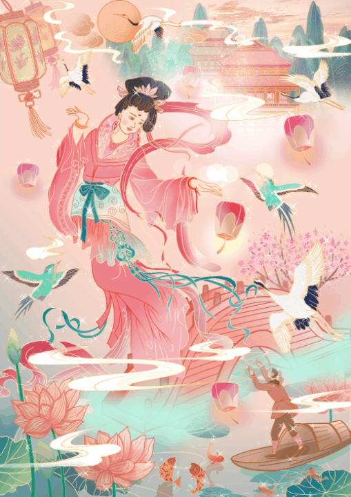 2021年国潮插画合集—虎年新年系列七夕中秋气节插画（图ZMjg0ODUwNTQ4） - 商业插画 - 站酷设计师伊伊插画原创素材 - 站酷ZCOOL