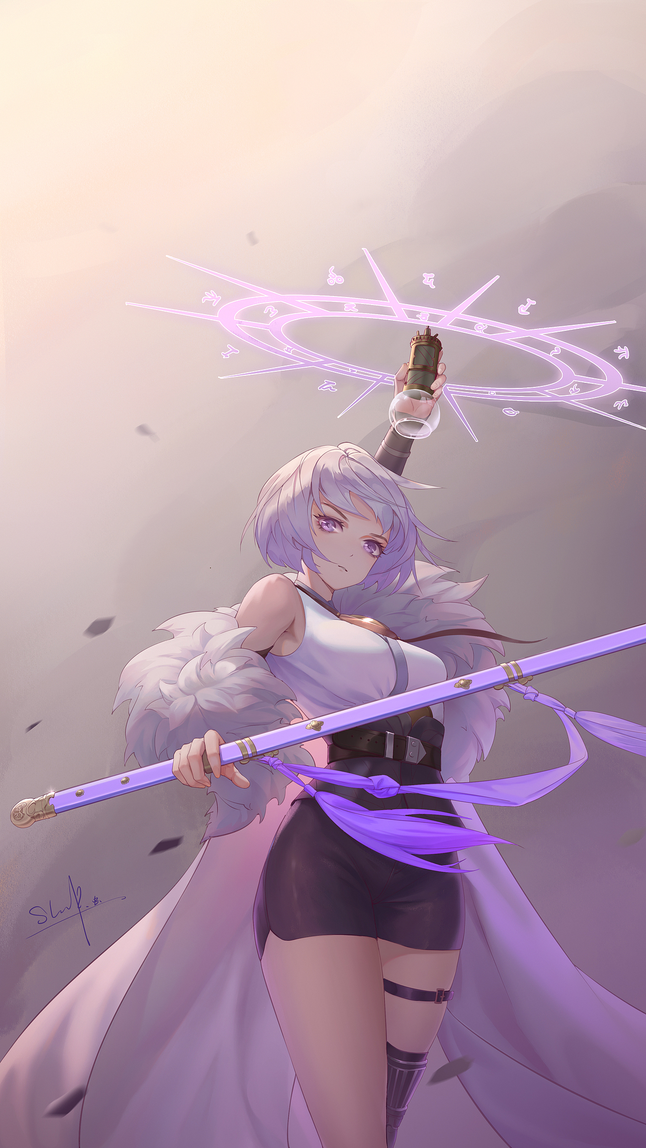 4原创作品插画创作习作灵笼同人白月魁绘画月光43sleep