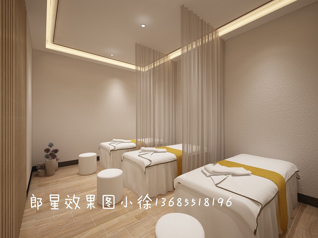 原木色美容院（图ZMTg0ODU4NzM2） - 家装设计 - 站酷设计师爱画图的小姐姐原创素材 - 站酷ZCOOL