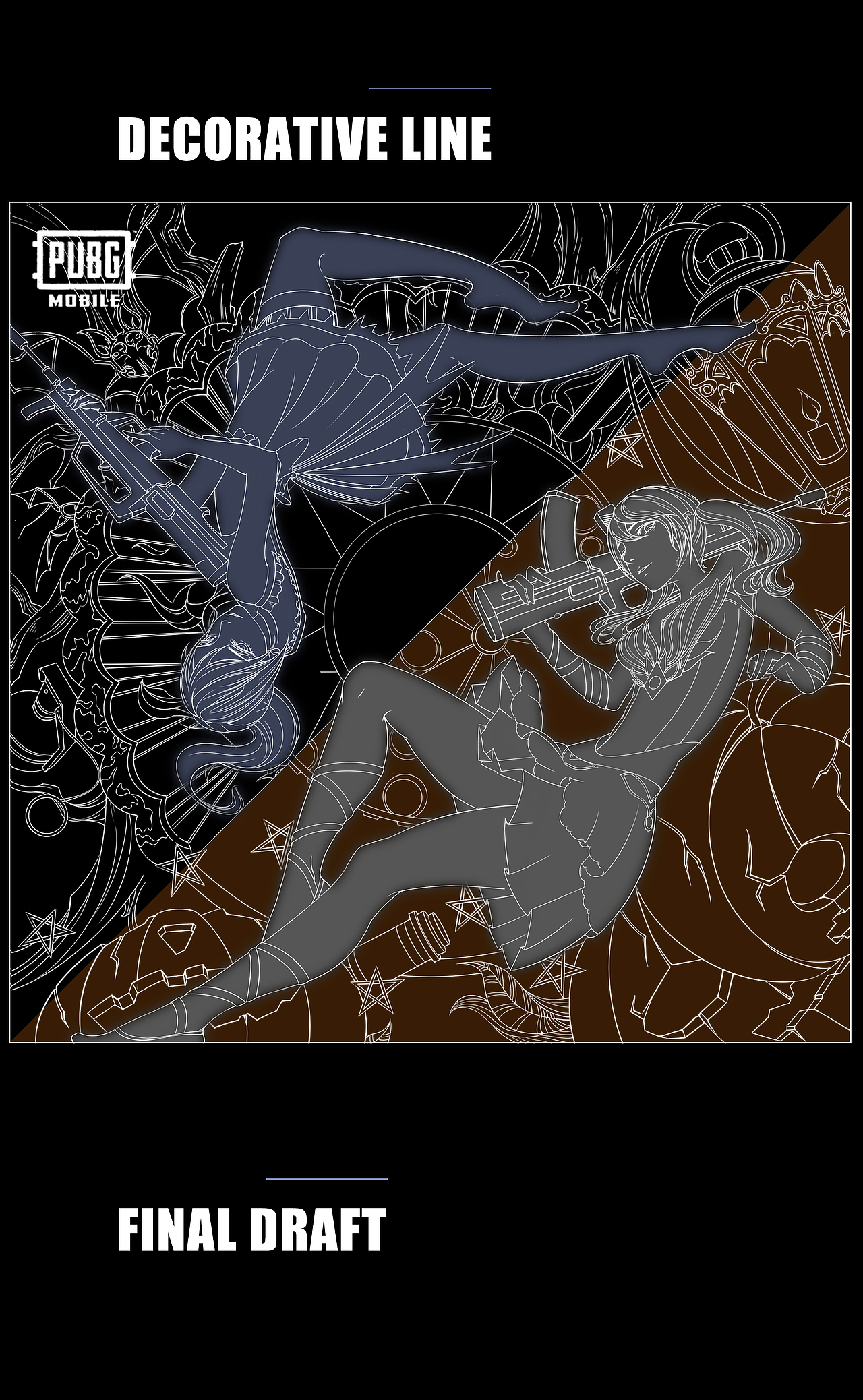 《天使&女巫》PUBG和平精英万圣节海报（图ZMjI5MDMwMTg4） - 商业插画 - 站酷设计师诺米猪_NuNu原创素材 - 站酷ZCOOL