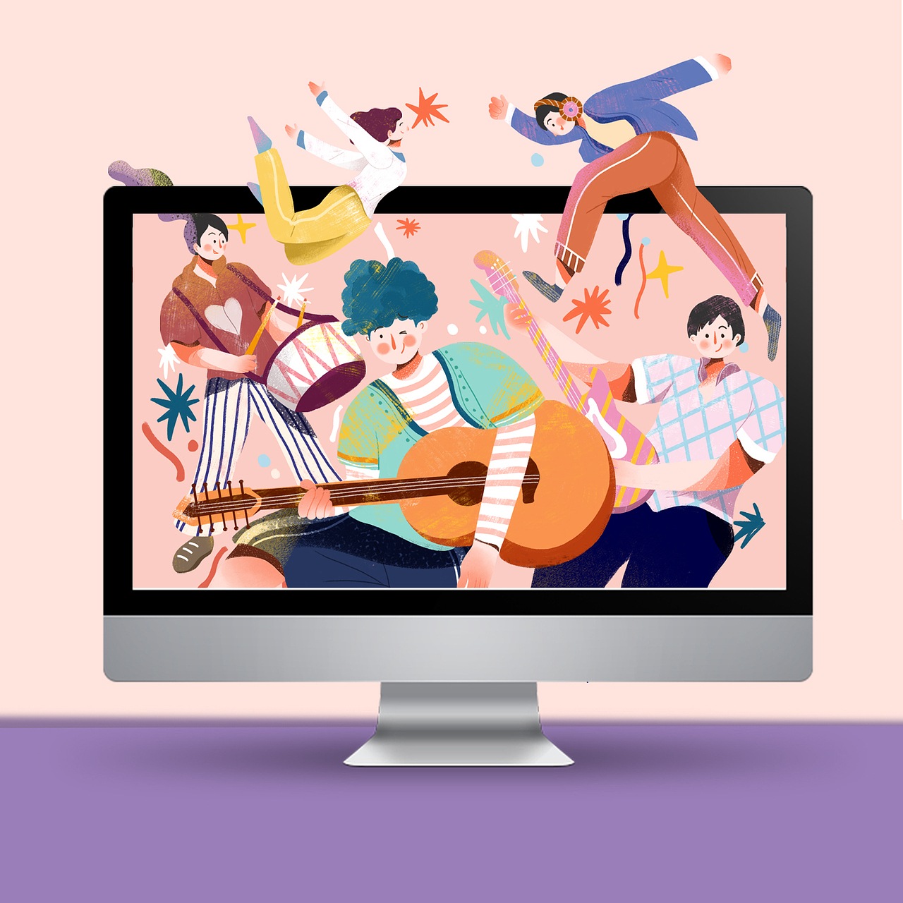 一场音乐show（图ZMTM0MjQ3NDAw） - 商业插画 - 站酷设计师插画师拖把原创素材 - 站酷ZCOOL