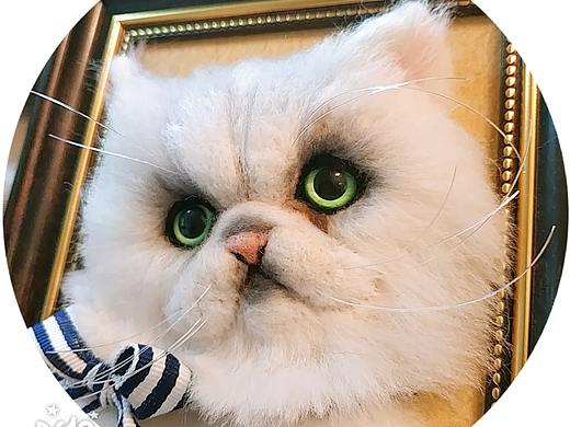 羊毛毡仿真相框——白色加菲