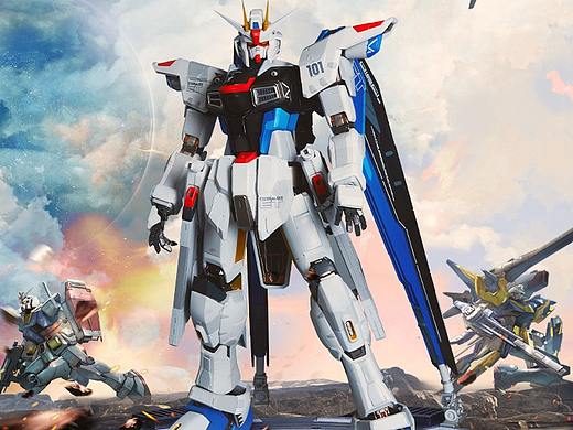高达立像合成banner