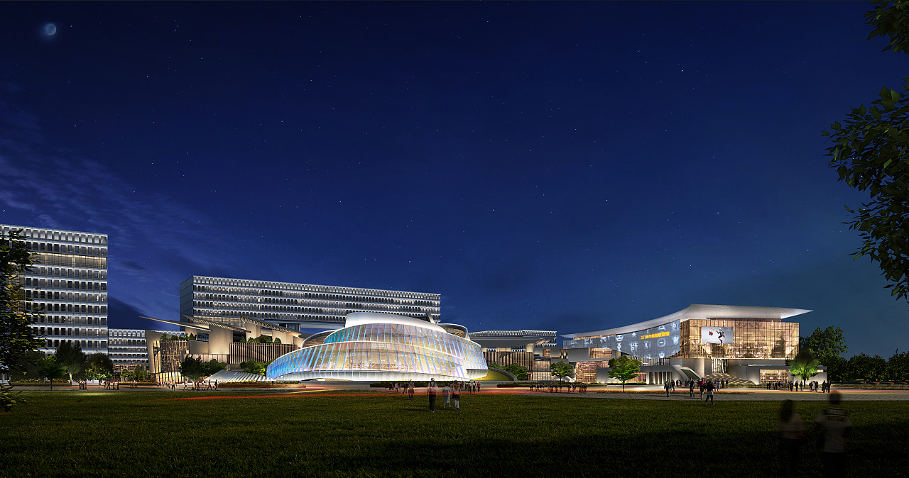 商务办公楼宇夜景设计