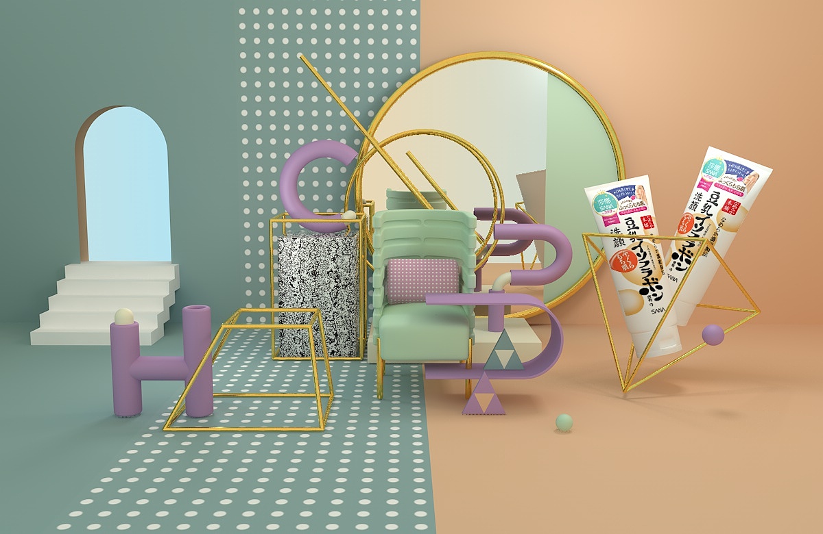 ins风场景搭建练习（图ZMTM5NDIwNzE2） - 场景 - 站酷设计师夕嘉原创素材 - 站酷ZCOOL