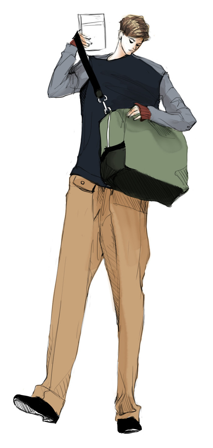 一大波长腿欧巴手绘!