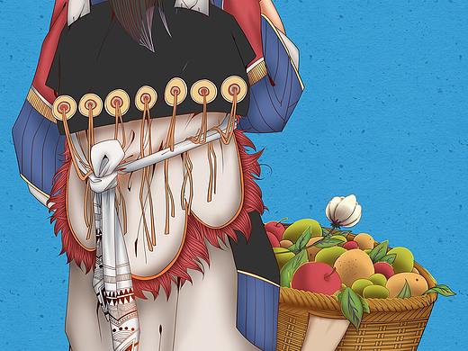 民族女性插画