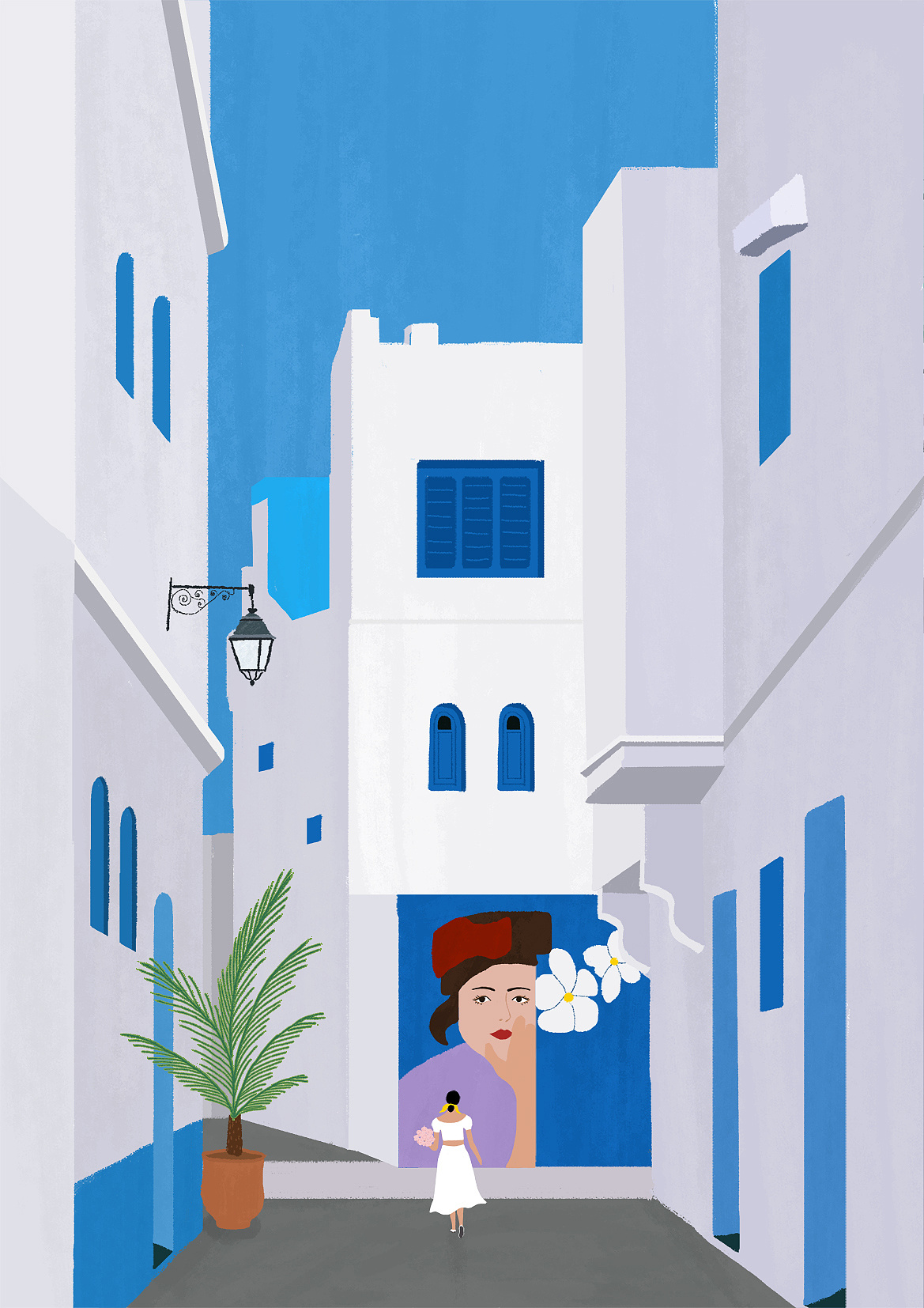 摩洛哥插画|艺术小镇艾西拉|插画|艺术插画|jerriswen - 原创作品