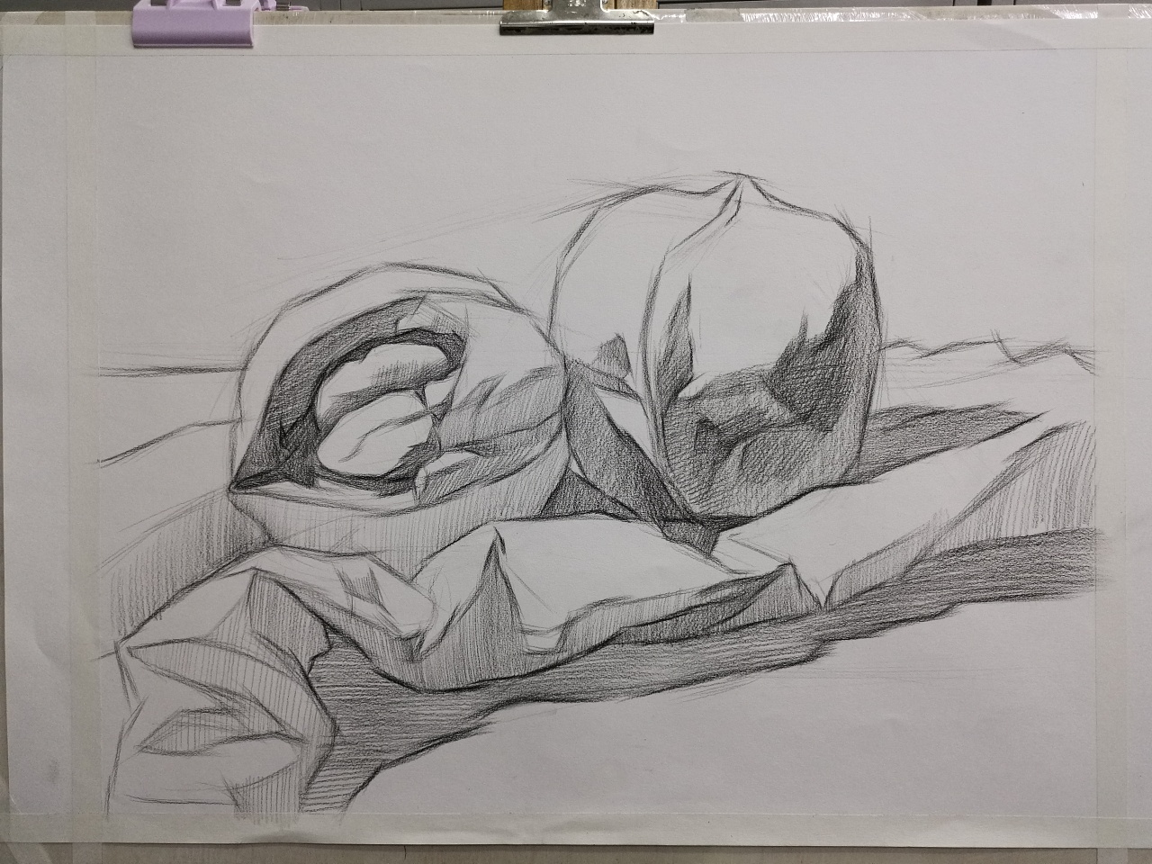 素描静物——大核桃