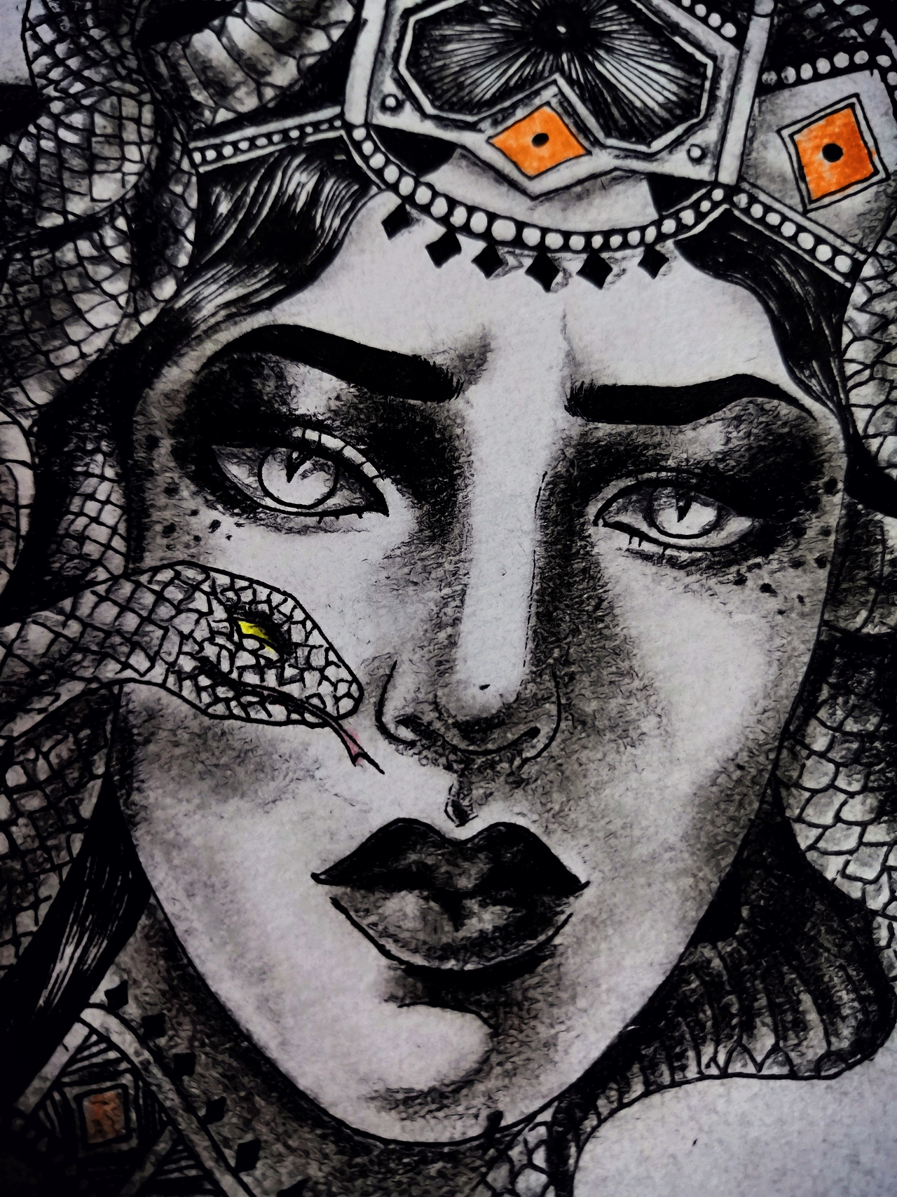 美杜莎（图ZMTg5ODU1MTg4） - 创作习作 - 站酷设计师哎鸦鸦原创素材 - 站酷ZCOOL