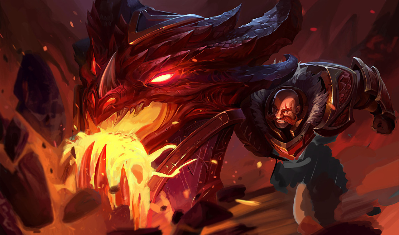 英雄联盟屠龙勇士临摹