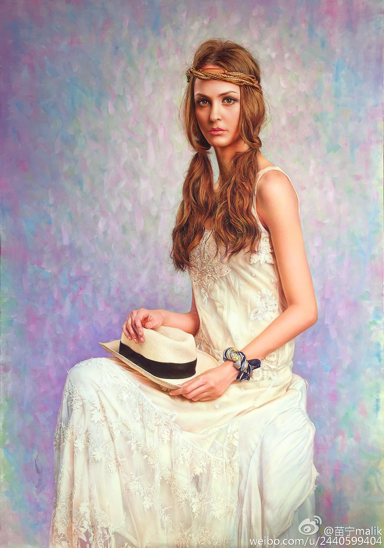 油画西洋少女natasha