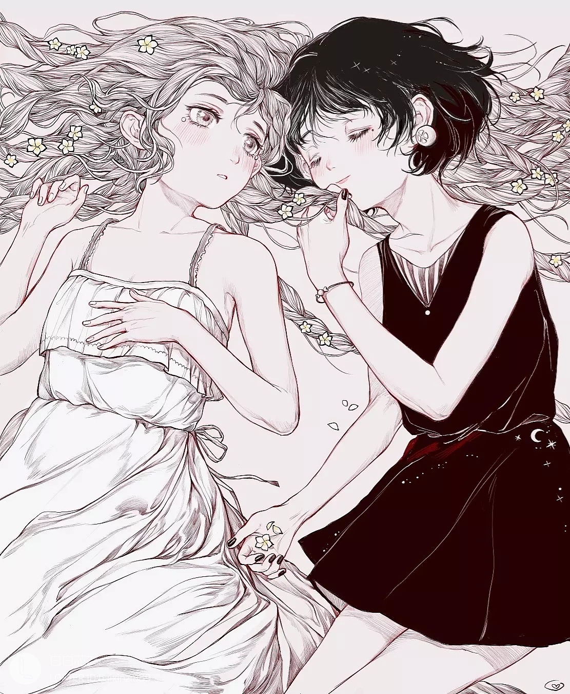 线稿（图ZMjIzMzE2MDQ4） - 艺术插画 - 站酷设计师白芯子原创素材 - 站酷ZCOOL