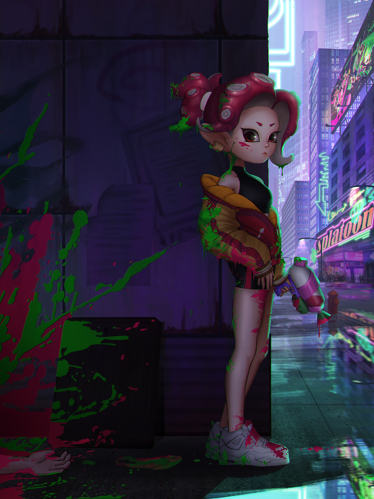 性感章鱼在线射爆喷射战士2splatoon2同人