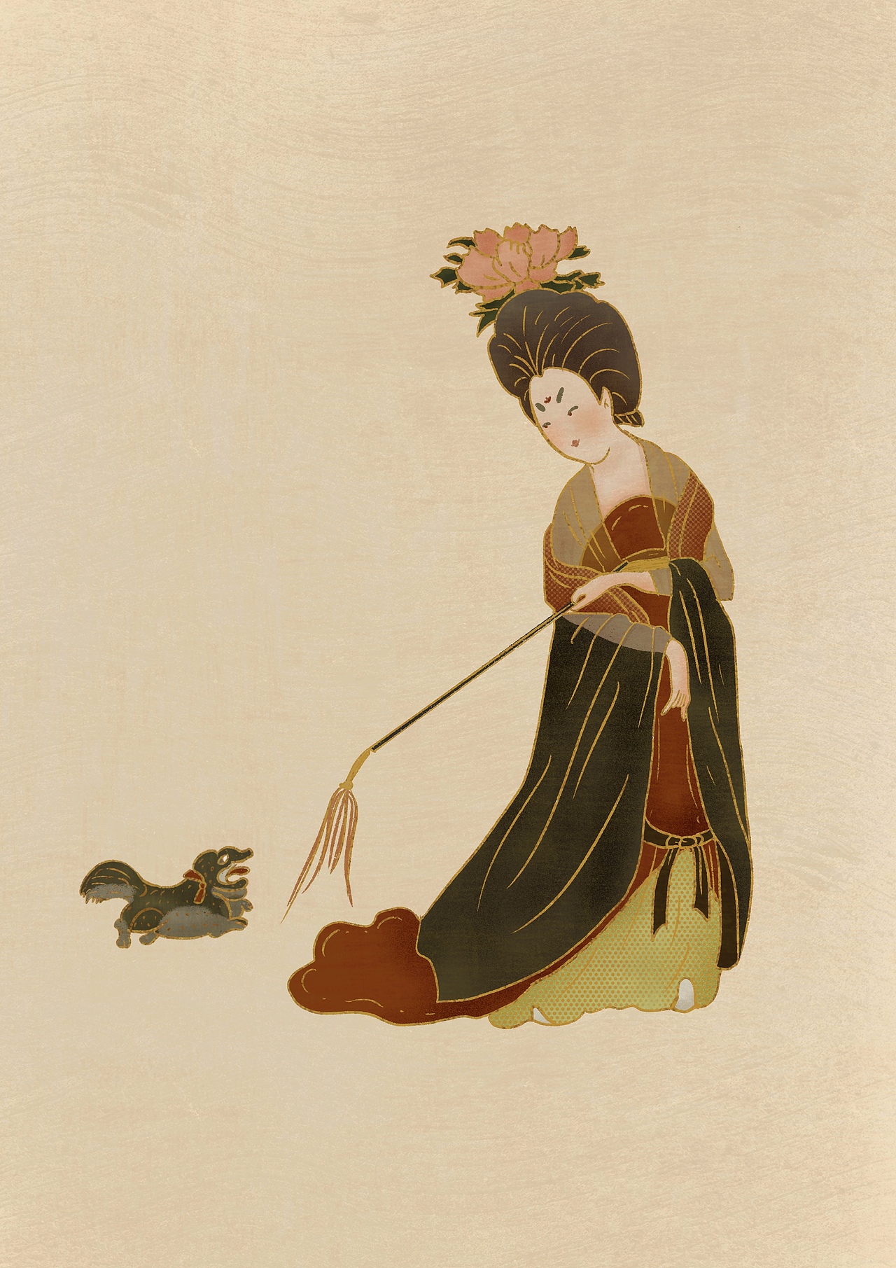 【金箔国潮质感插画】临摹练习（图ZMjM3MzI5Mjcy） - 商业插画 - 站酷设计师rabbit_tale原创素材 - 站酷ZCOOL