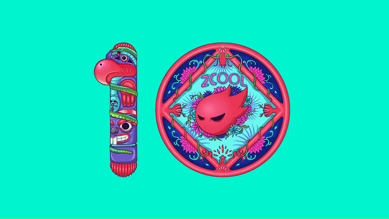 ZCOOL10周年图腾纪念（图ZNTI5MDcxNDQ=） - 新锐潮流插画 - 站酷设计师suwen111原创素材 - 站酷ZCOOL