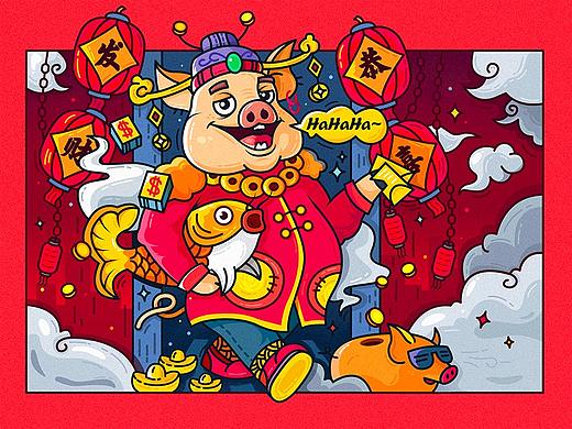 2019猪年插图/制作过程