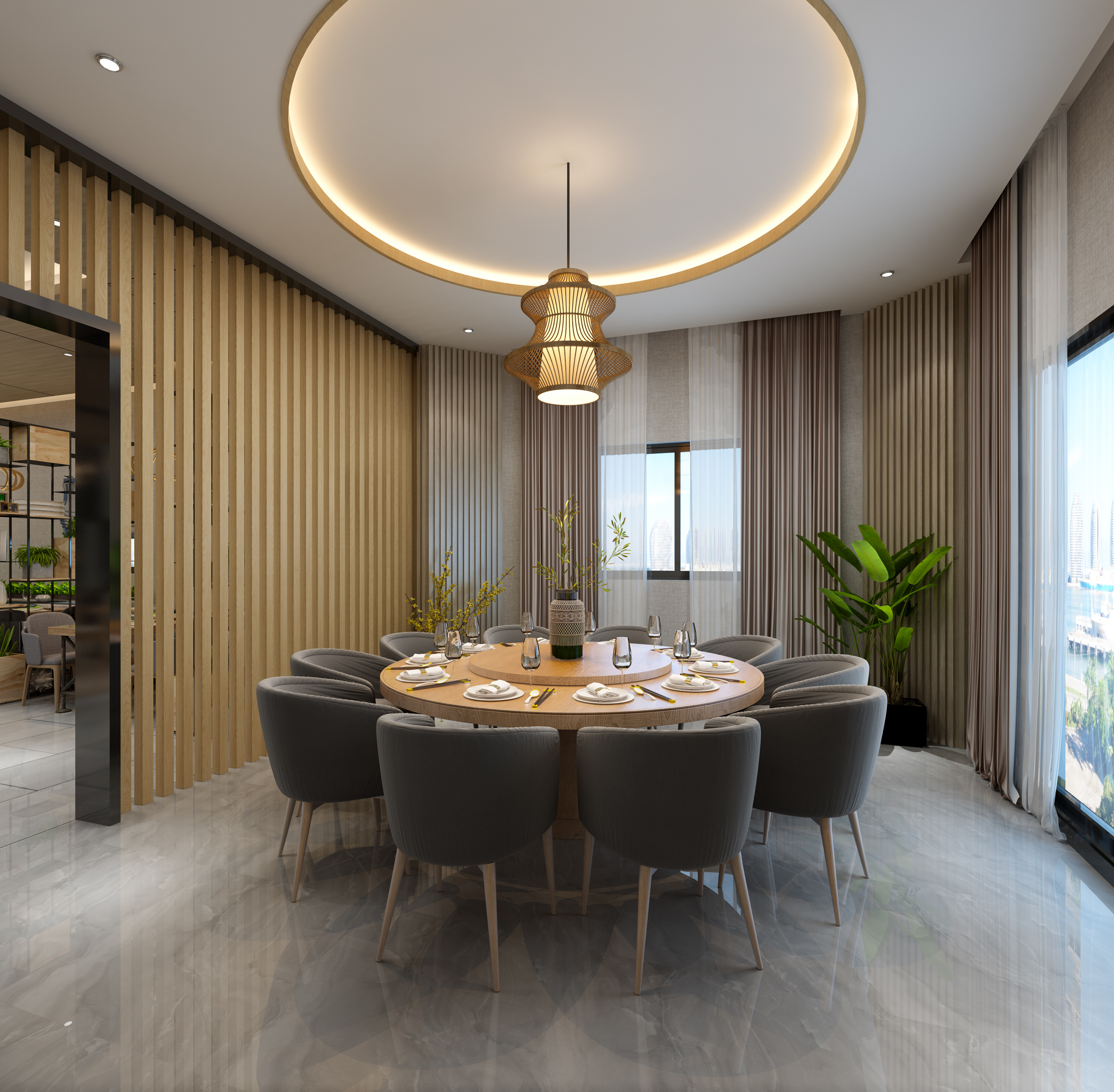 一九九二效果图-现代餐厅|空间|室内设计|z37715446 - 原创作品