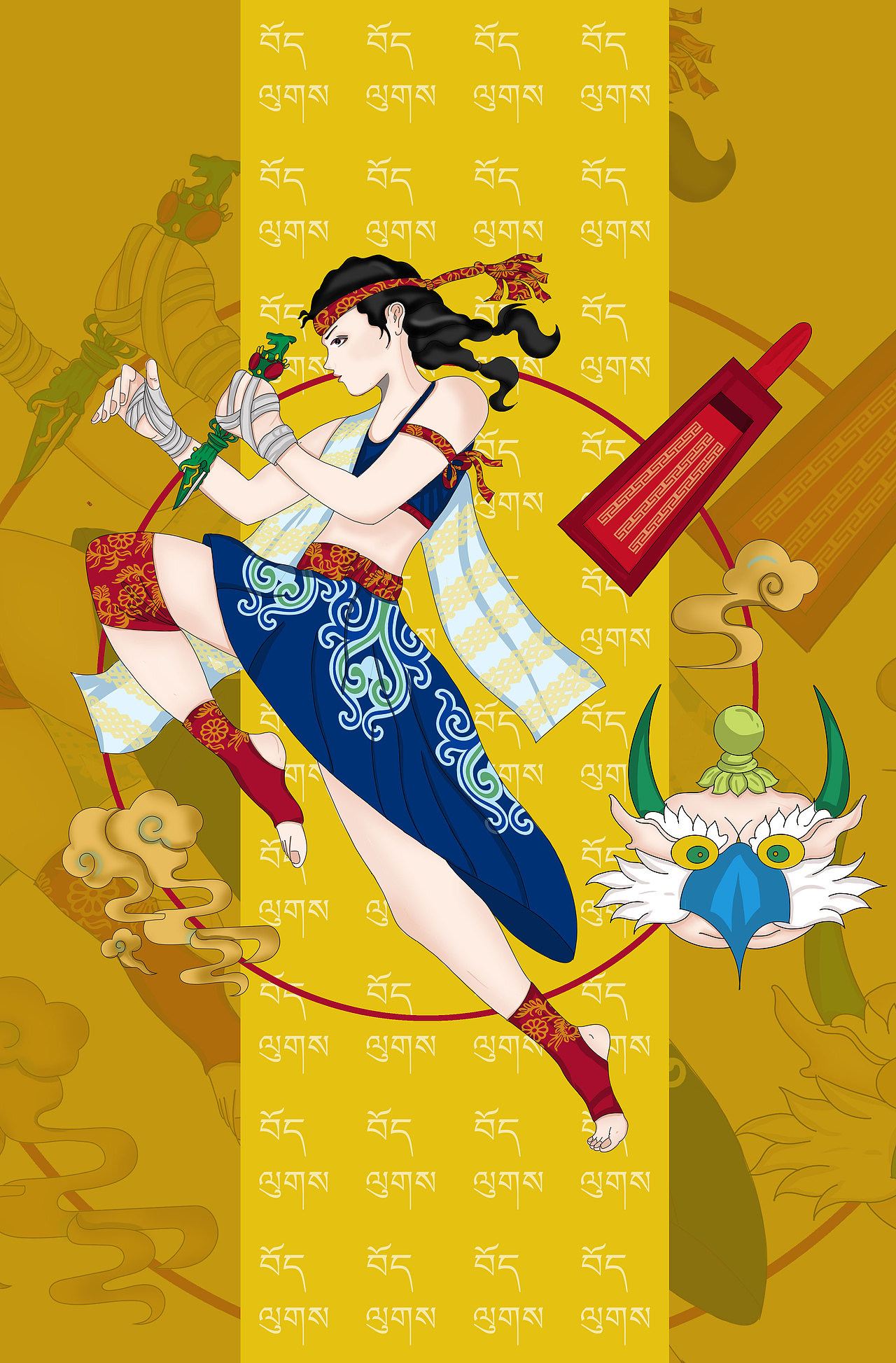 SAN-MZT | 当少年遇上藏式（图ZMjE0OTkzMDQ0） - 创作习作 - 站酷设计师SD视觉设计原创素材 - 站酷ZCOOL