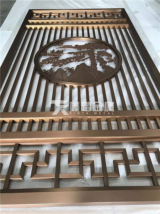 新家装修新中式风格 不锈钢隔断中式屏风不可少