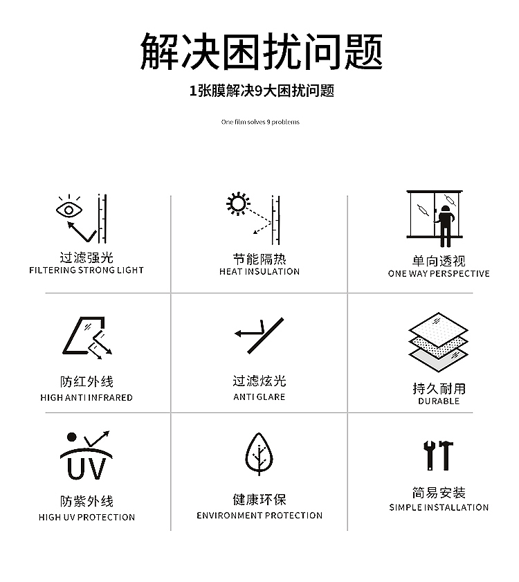 玻璃隔热膜天猫详情 详情页面
