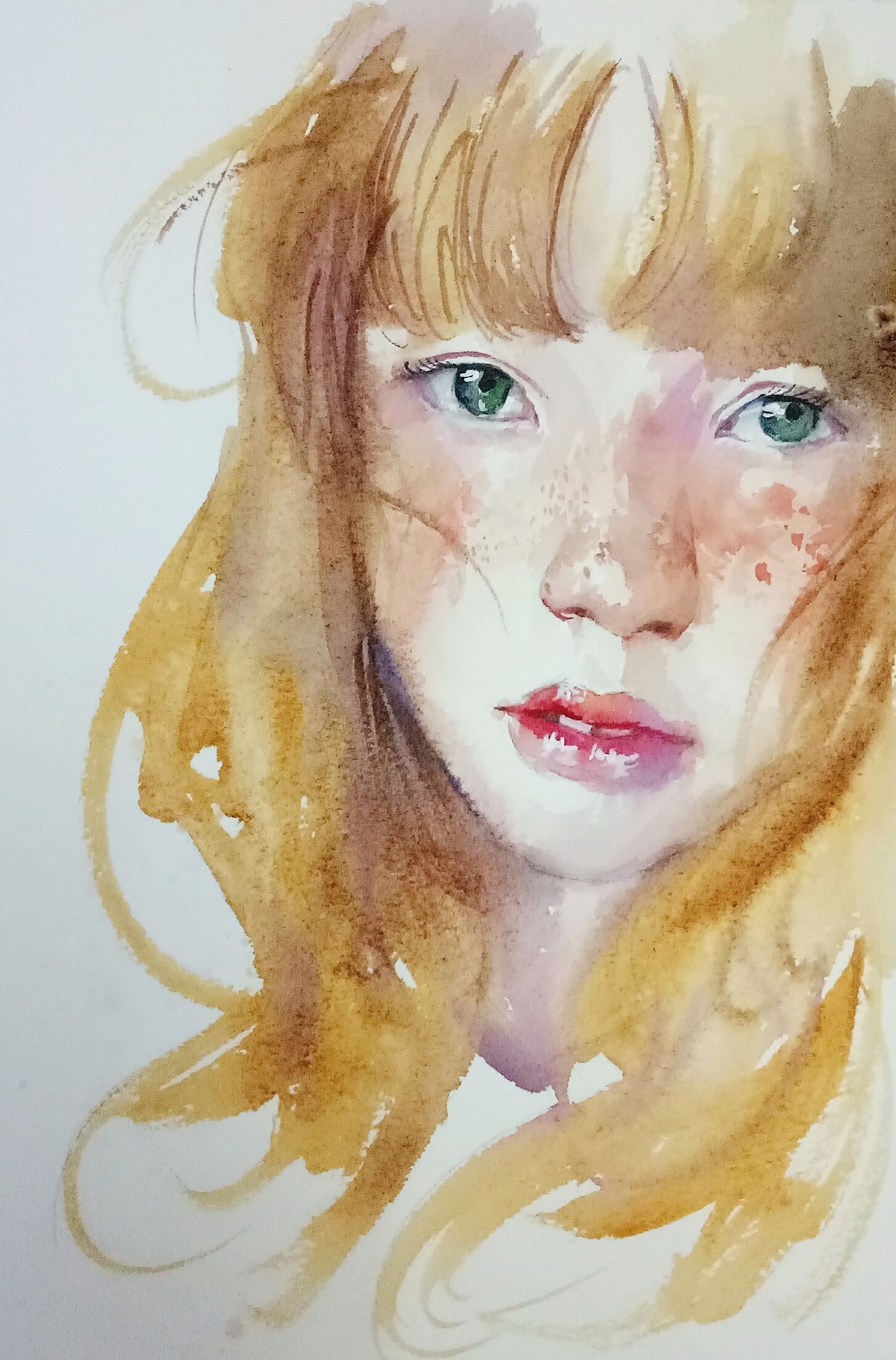 水彩头像