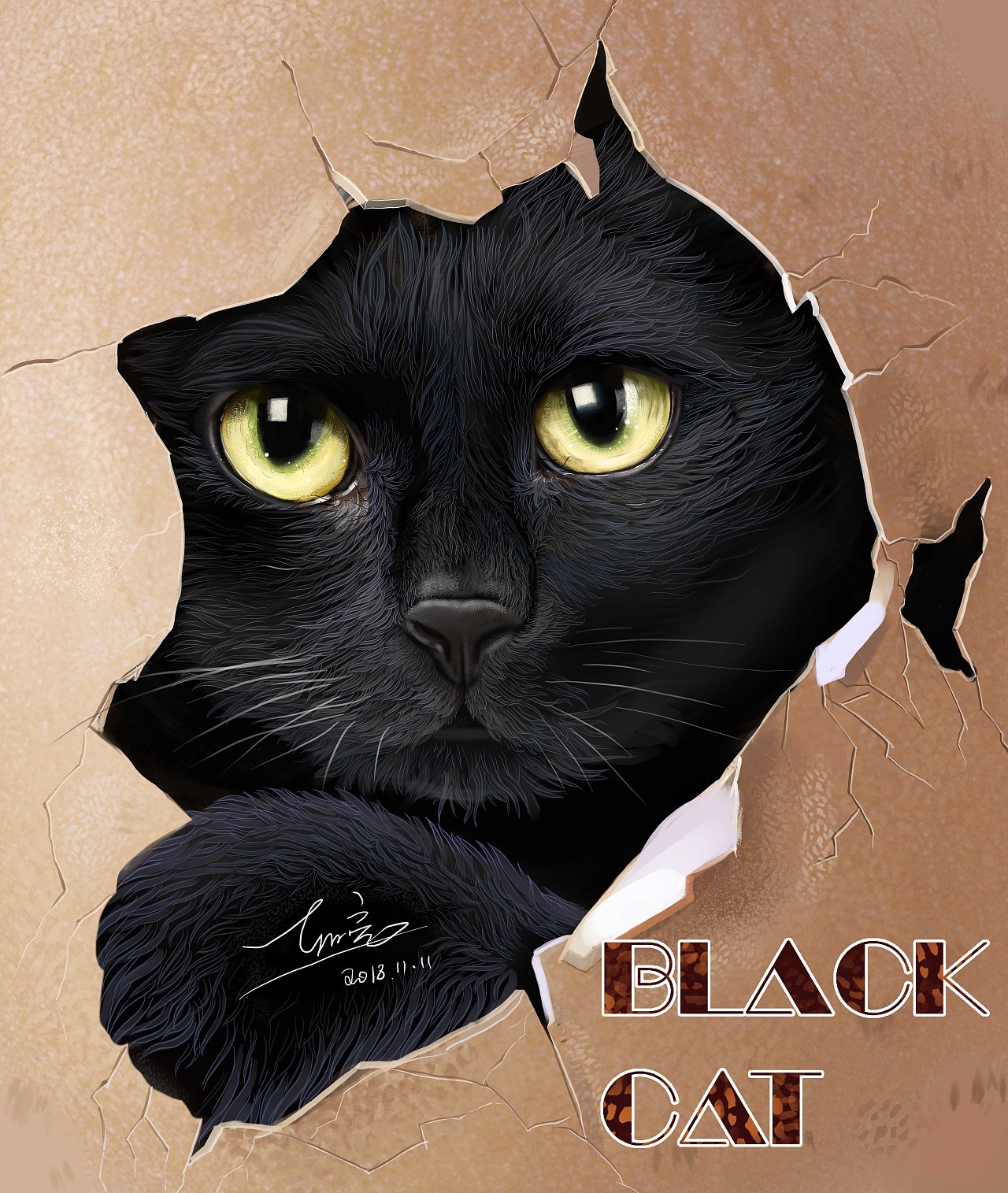 小黑猫|插画|绘本|梳信 - 原创作品 - 站酷 (ZCOOL)