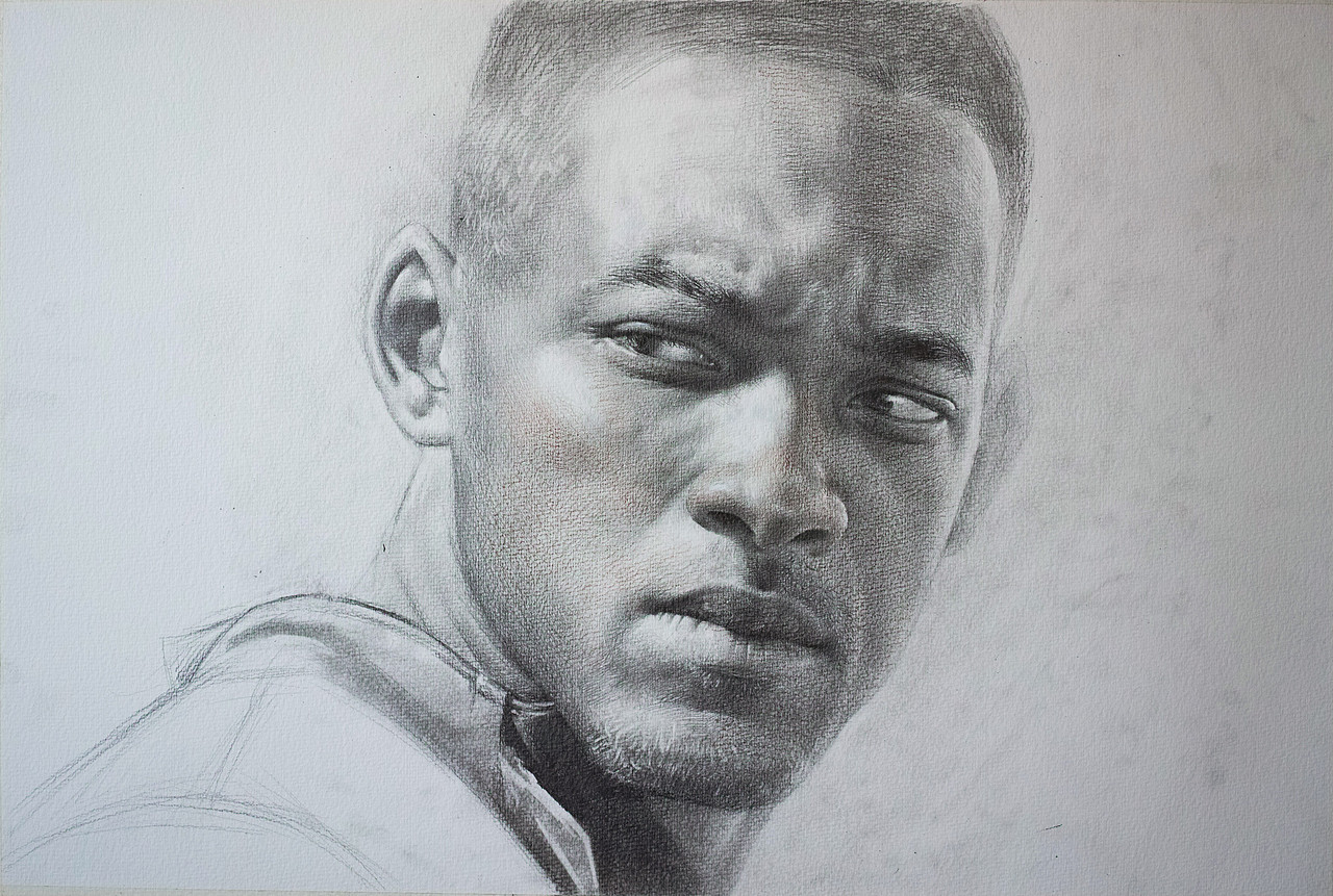 威尔史密斯（图ZOTY2NjI0MDA=） - 绘画 - 站酷设计师李程ART原创素材 - 站酷ZCOOL