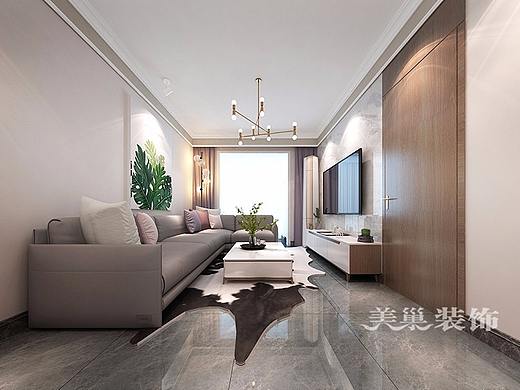 郑州浩创梧桐春晓104平三室装修极简北欧风设计布局