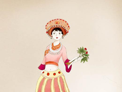 少数民族插画设计