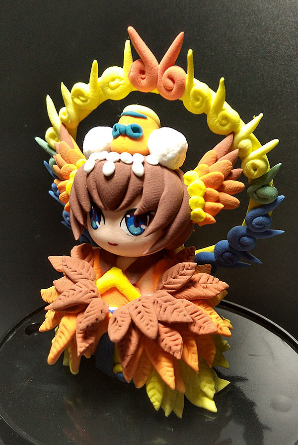 彩泥diy 阴阳师之童女|手工艺|手办/模玩|木木灰_原创作品-站酷(zcool