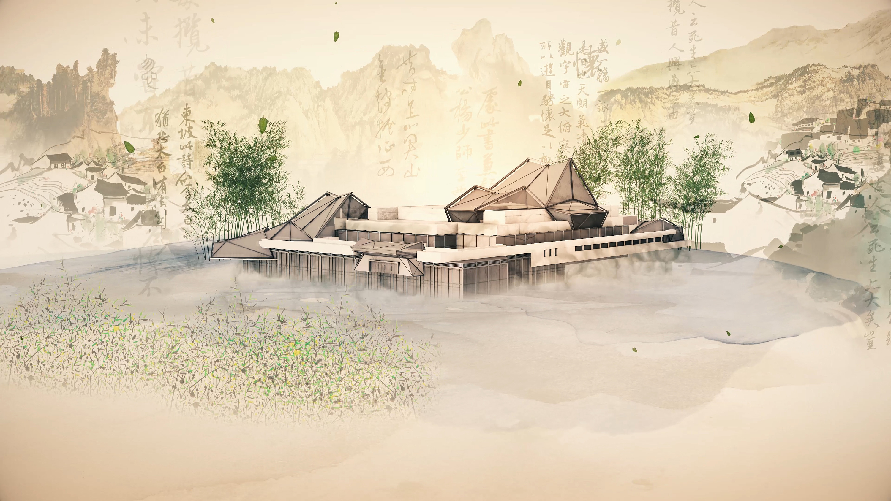 建筑水墨片|影视|栏目片头|罡渡晨星 - 原创作品 - 站酷 (zcool)