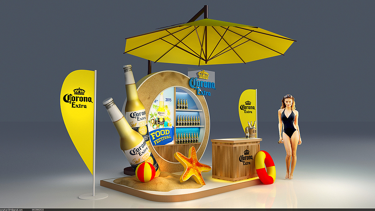 科罗娜堆头设计效果图