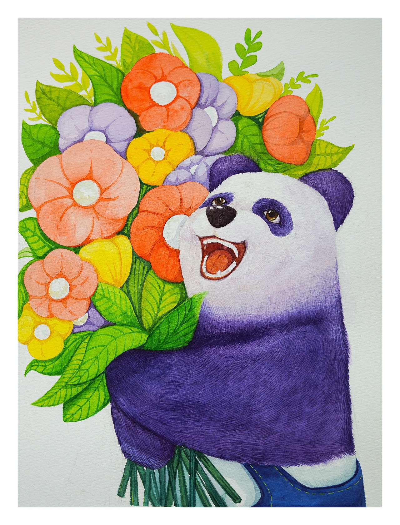 熊猫先生与绵羊小姐（图ZMzczNDcwNzMy） - 绘本 - 站酷设计师画画的三石原创素材 - 站酷ZCOOL