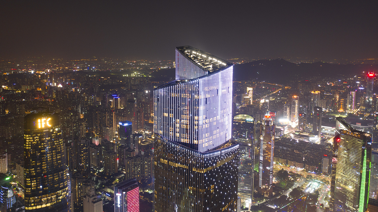 广州东塔夜景航拍后期练习
