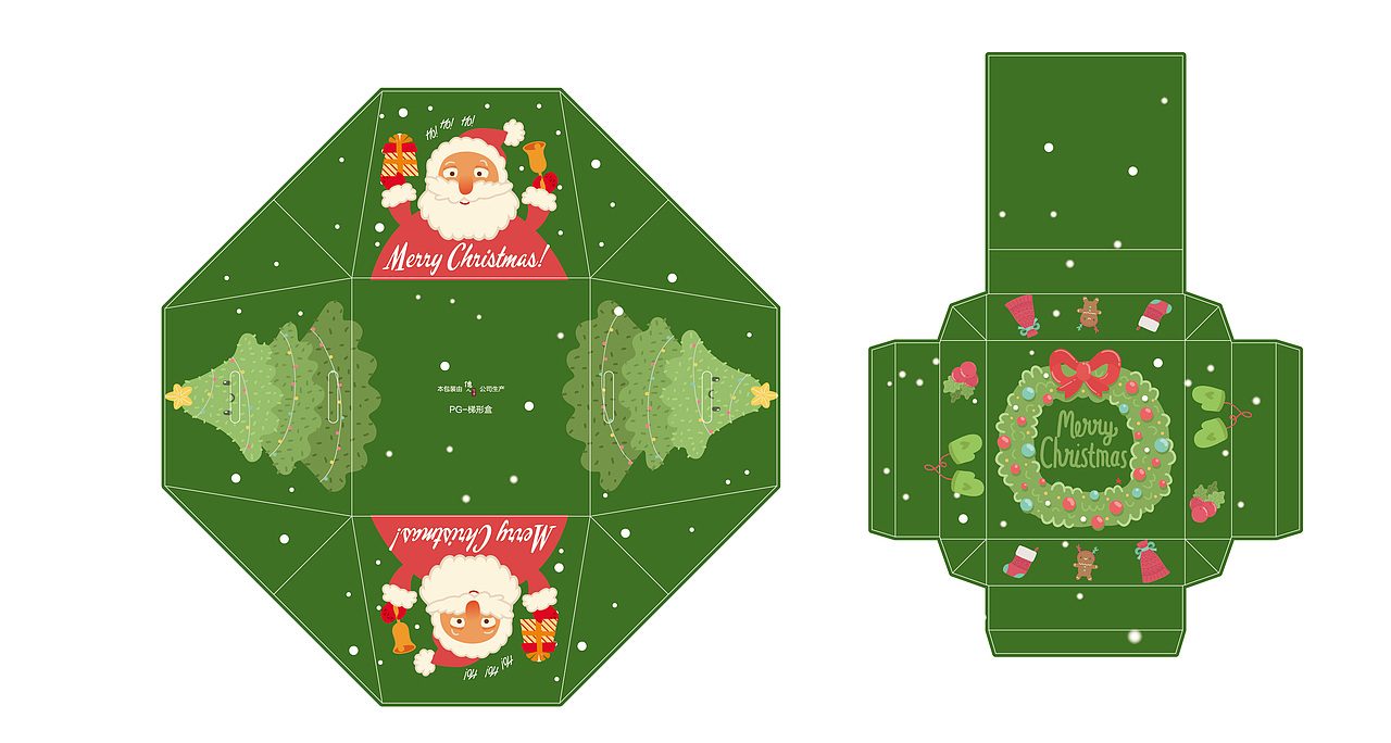 圣诞梯形苹果盒设计+详情页制作（图ZMjA2ODA0ODQ0） - 包装 - 站酷设计师森林木偶原创素材 - 站酷ZCOOL
