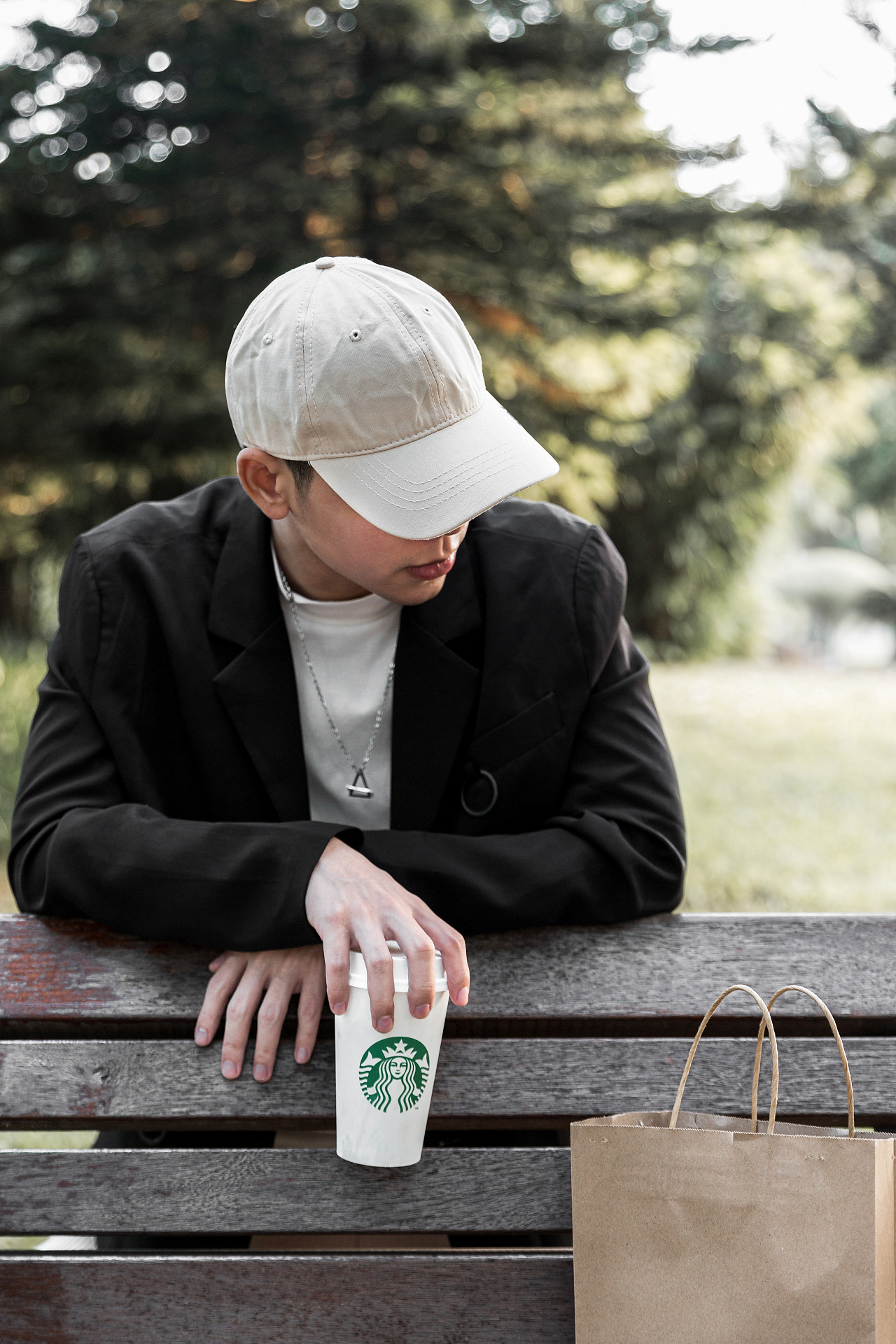 公园长椅人像写真(男生版)