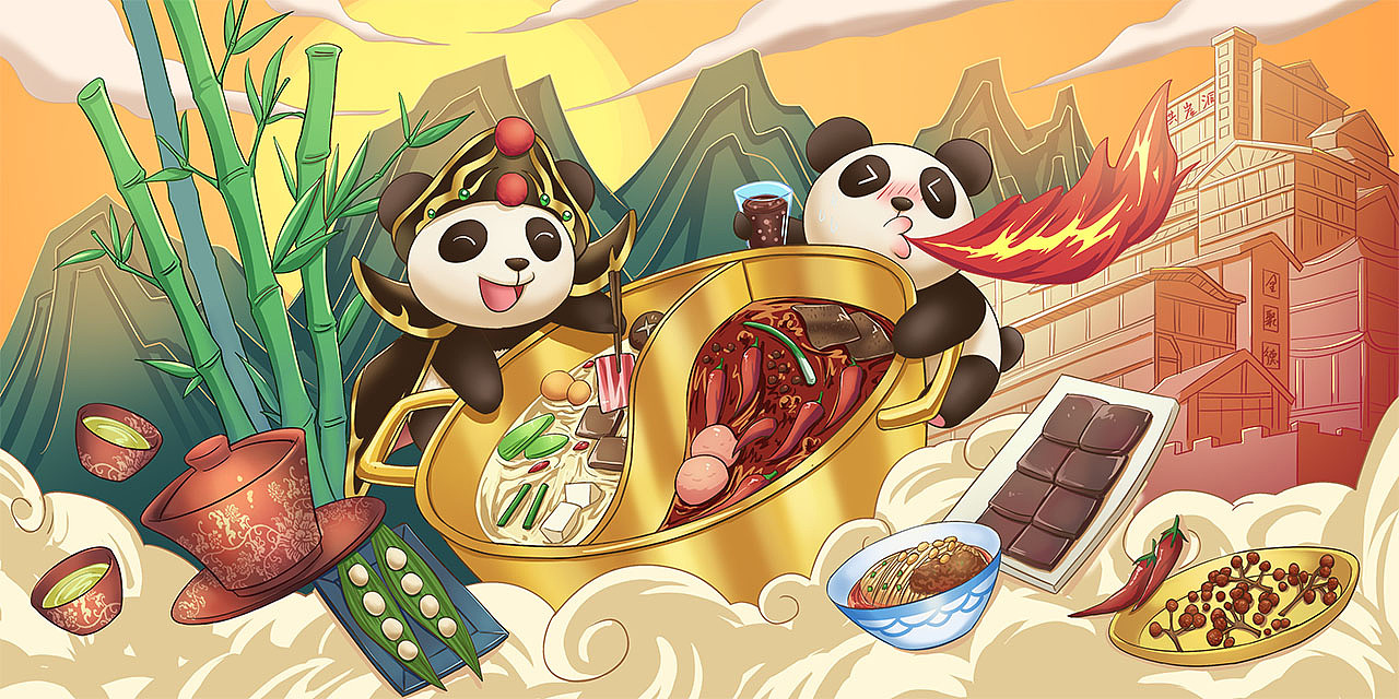 冬天里的第一口热汤，创意国潮风火锅美食