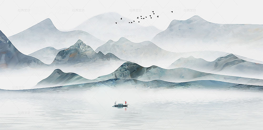 中国风意境水墨山水画（图ZMzUxNzQ3MDIw） - 商业插画 - 站酷设计师心灵艺坊原创素材 - 站酷ZCOOL