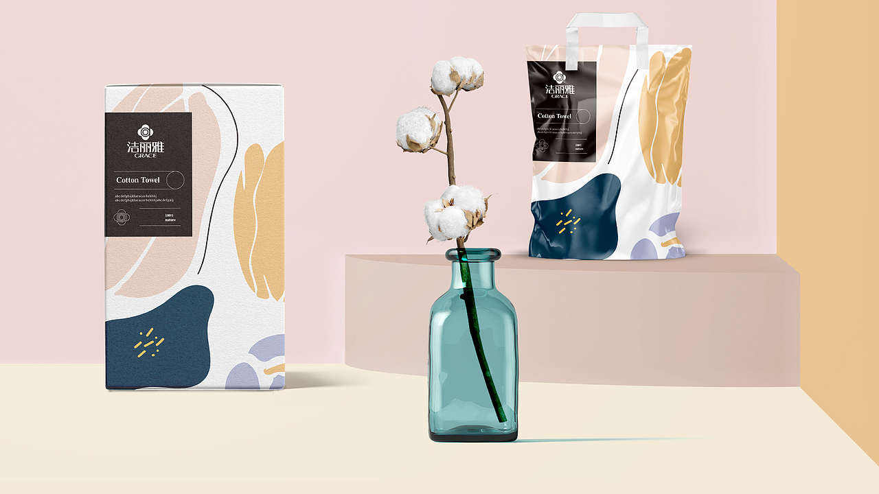 洁丽雅|毛巾|包装设计|高端产品设计|方案A