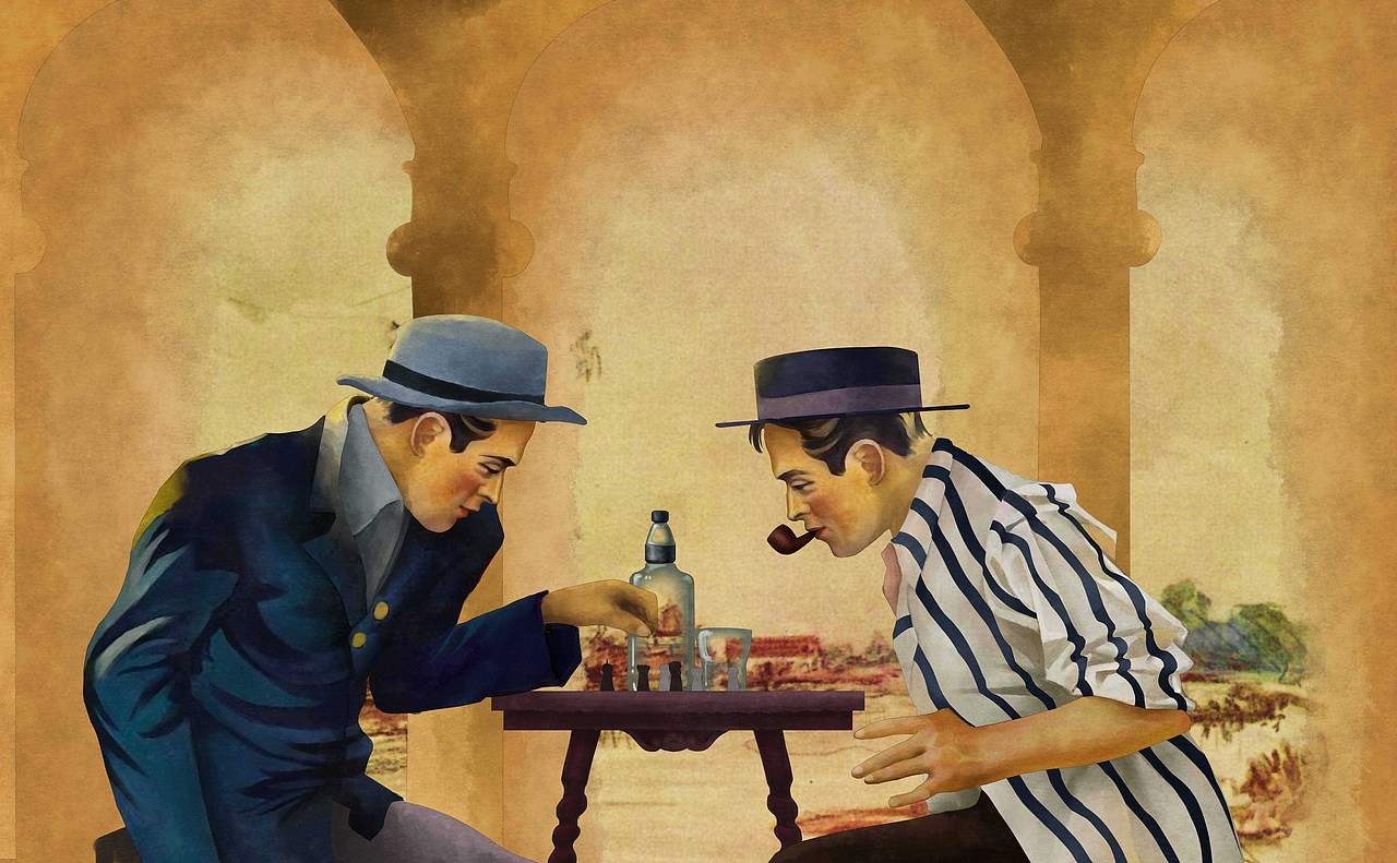 复古明信片插画