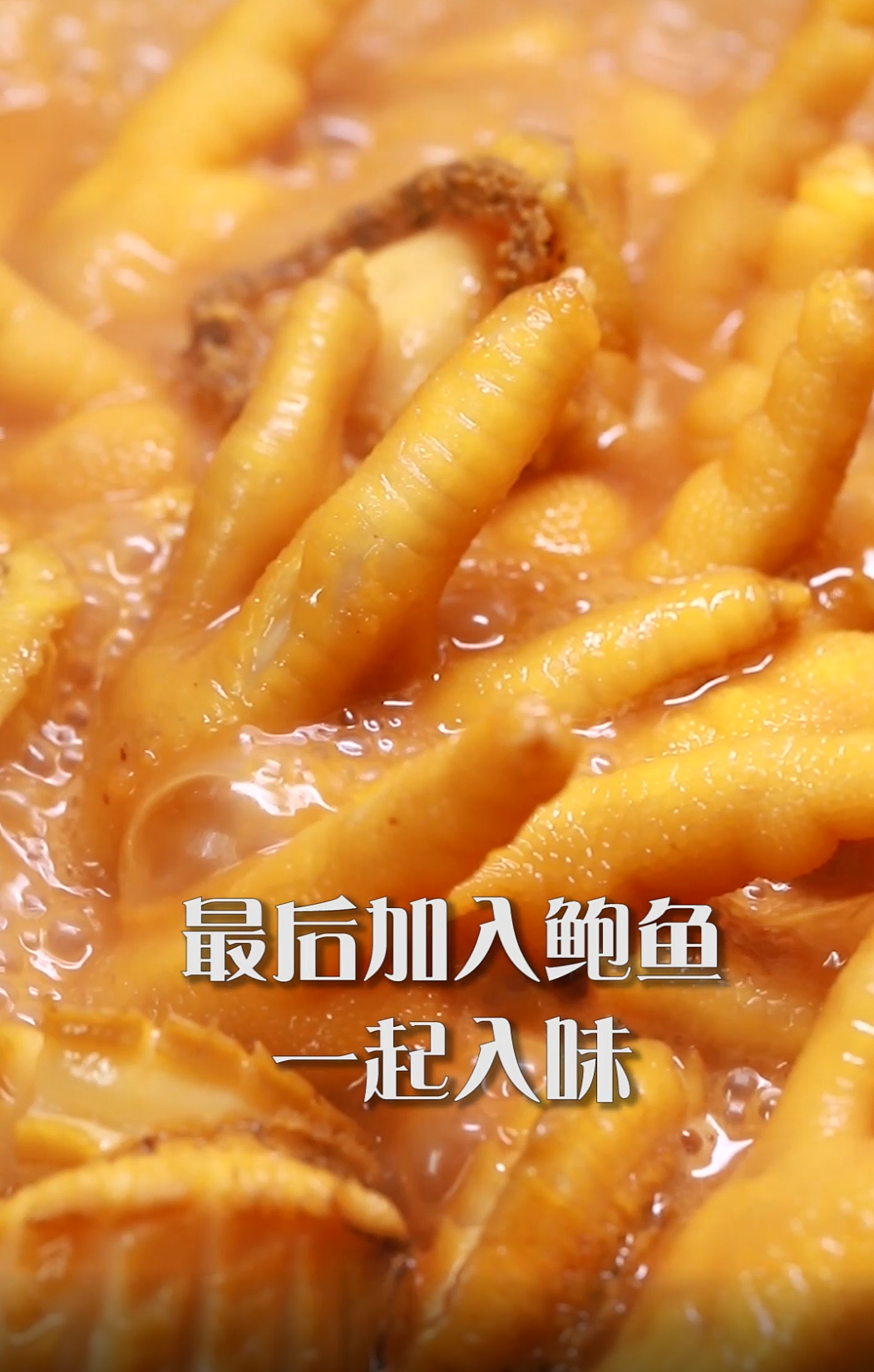 做菜视频教程-鲍鱼焖鸡爪