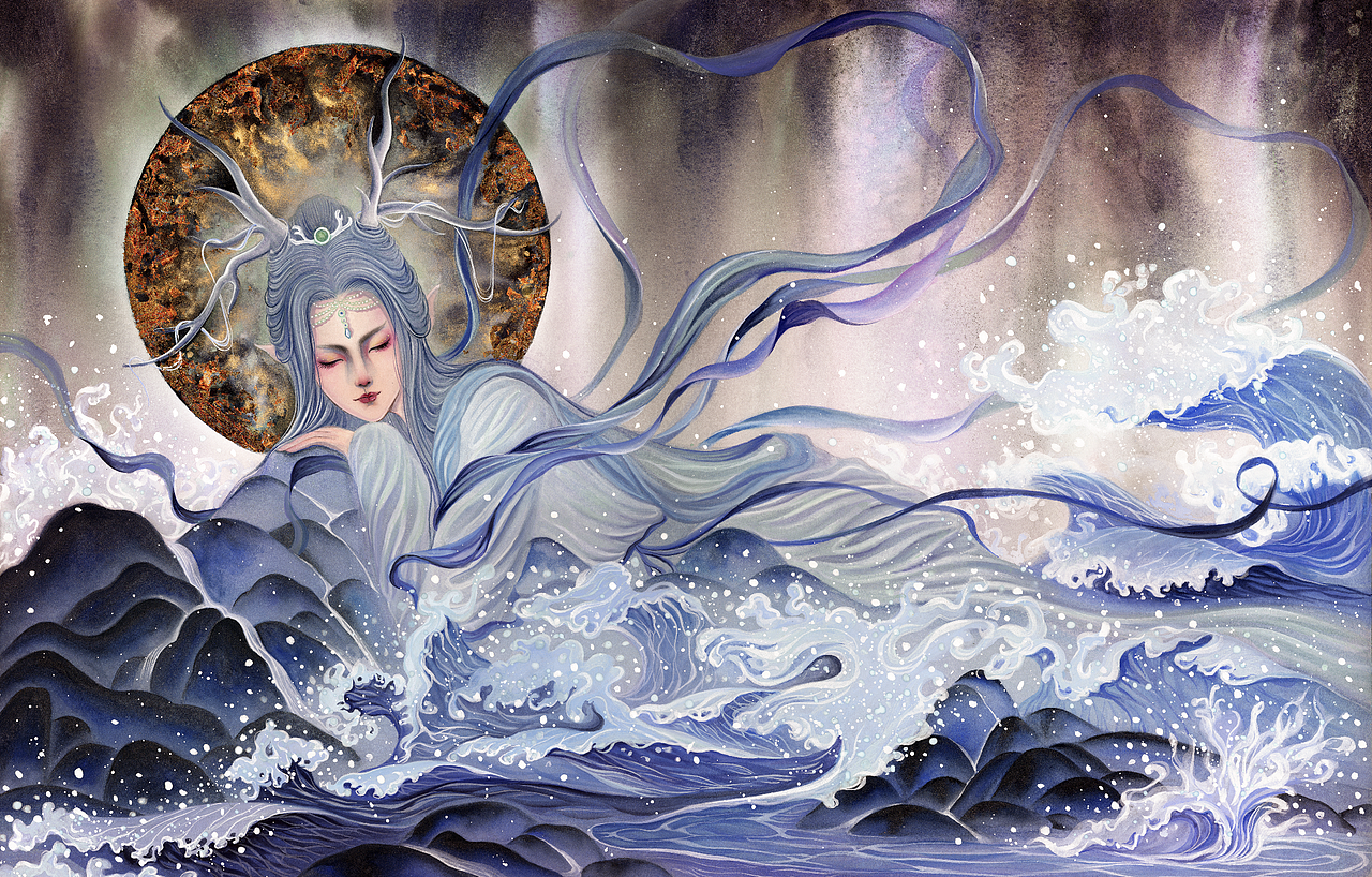 白树原创手绘山海经系列之夫诸