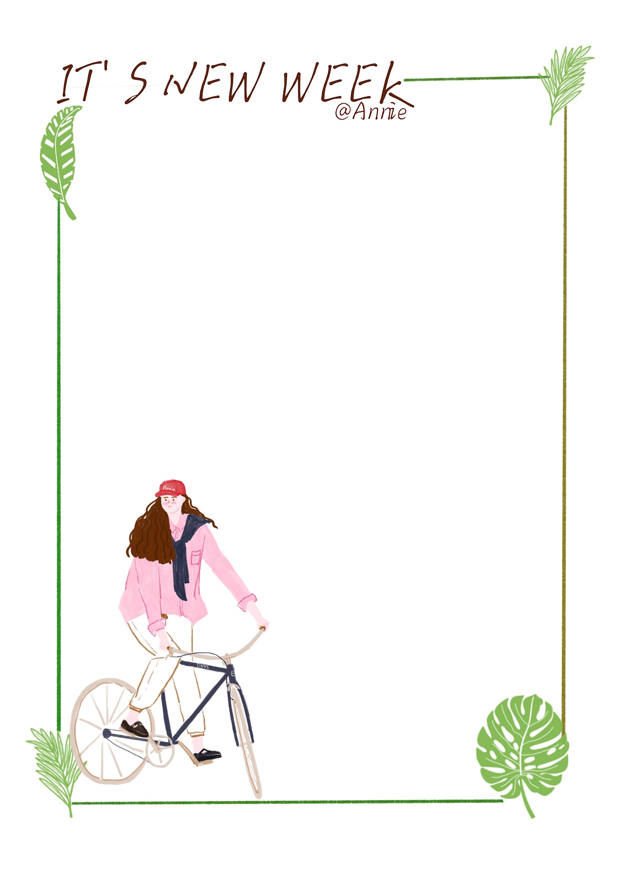 一周治愈系女孩插画合集