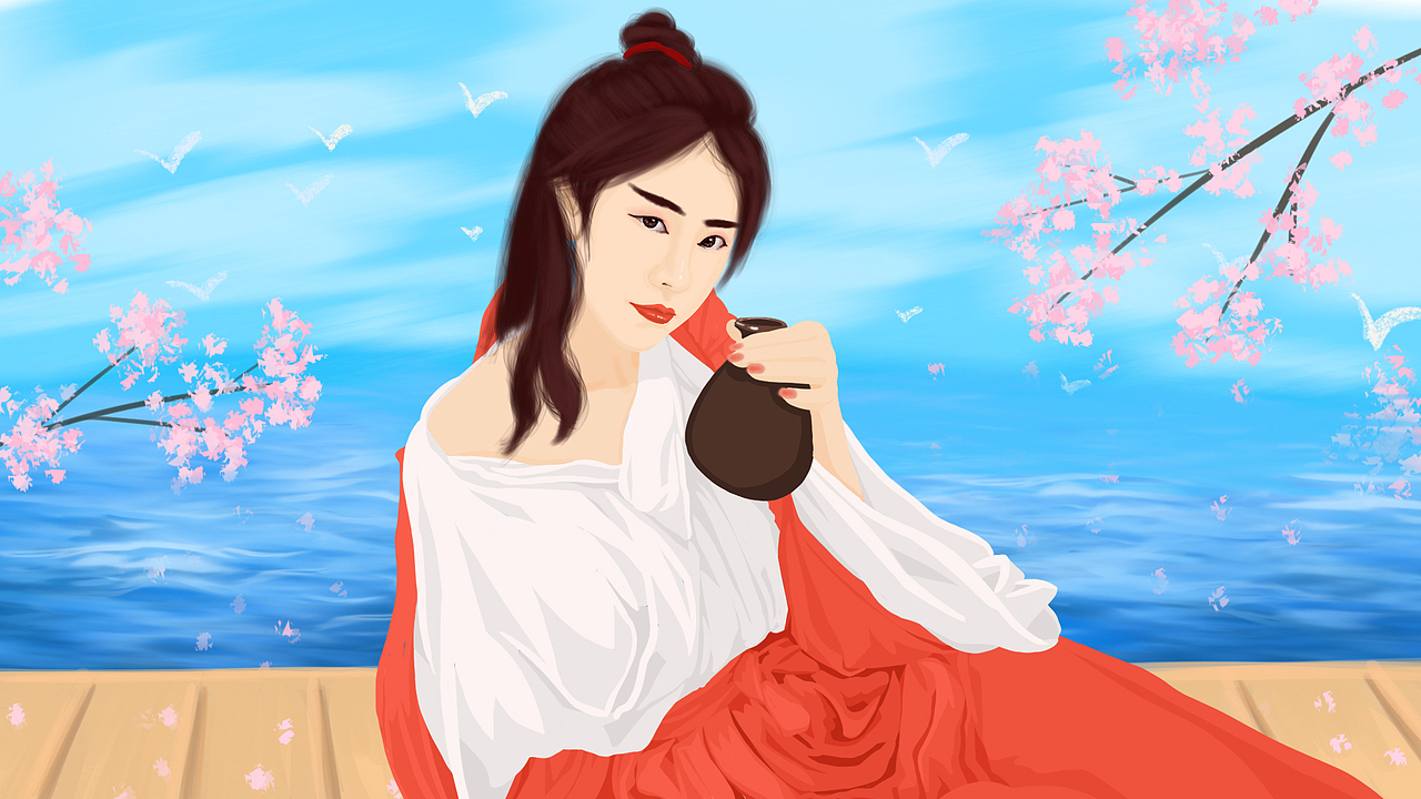 成语故事之古风美女人物插画系列作品（图ZMTI2MzUyMTI0） - 商业插画 - 站酷设计师狐狸小盆友原创素材 - 站酷ZCOOL